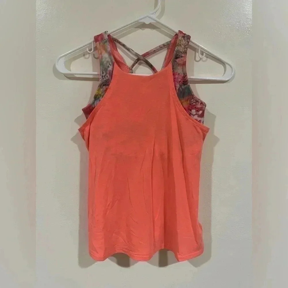 Athleta Girl Work Out Top Floral Sports Bra